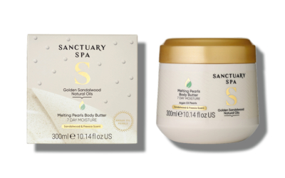 Sanctuary Spa Golden Sandalwood Natural Oils Melting Pearls Body Butter 300ml