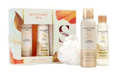 Golden Sandalwood Mousse-to-Oil Ritual Gift Set